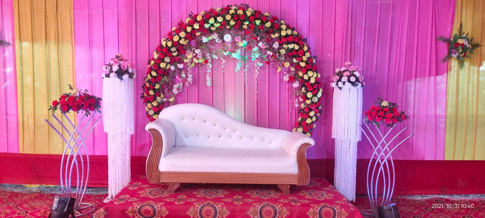 Party Decoration in Guwahati-bed of flowers
